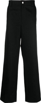 Worker straight-leg cotton trousers