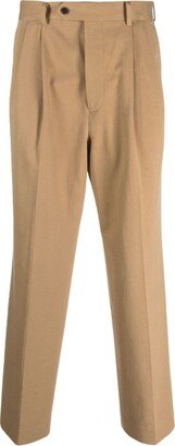 Straight-Leg Cotton Trousers-DQ