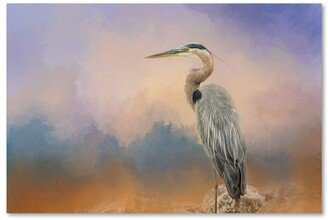 Jai Johnson 'Heron On The Rocks' Canvas Art - 47 x 30 x 2