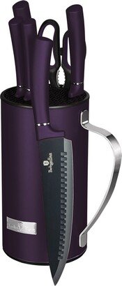 Berlinger Haus 7-Piece Knife Set with Mobile Stand Purple Collection