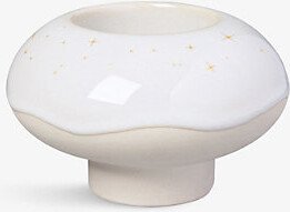 Winter Glow Star-pattern Donut Porcelain Candle Holder 9cm