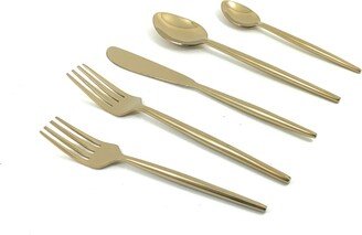 Vibhsa 20 Piece Gold Flatware Set, Service for 4