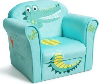 Slickblue Kids Crocodile Armrest Upholstered Sofa Chair