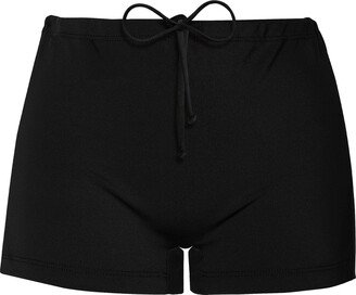 Daughters of the Sun Swim Tokyo Black Micro Shorts With Drawstring Waist