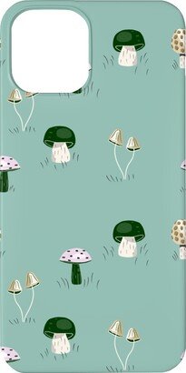 Custom Iphone Cases: Mushroom Field - Green Phone Case, Slim Case, Matte, Iphone 11, Green