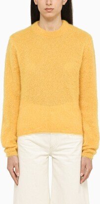 Yellow crew-neck sweater