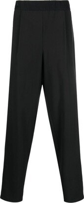 Pleat-Detail Tapered Trousers-AH