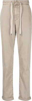 Drawstring-Waist Tapered Trousers-AK