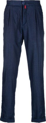 Pleated Tapered-Leg Trousers-AB