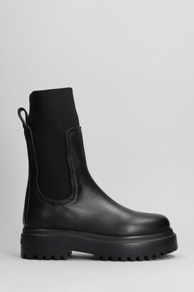 Ranger Combat Boots In Black Leather