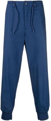Drawstring Tapered Cotton Trousers