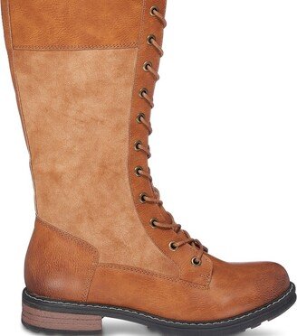 Hanker Combat Boots in Cognac