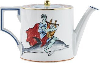 Neptune's Voyage Teapot, White