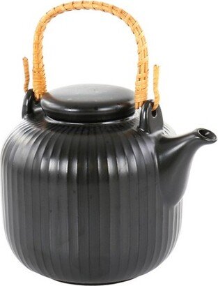 Gibsin Our Table Landon 1.21 Quart Stoneware Teapot in Pepper