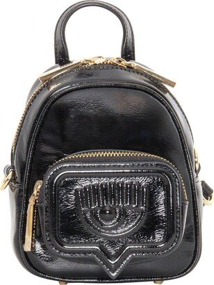 Eyelike Embossed Zipped Backpack