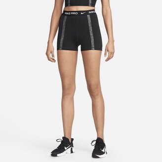 Women's Pro Dri-FIT High-Waisted 3 Shorts in Black