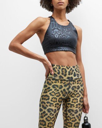 Obsidian Snakeskin Foil UpLift Sports Bra