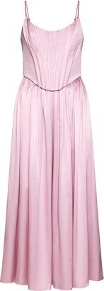 Pleated Sleeveless Dress-AE