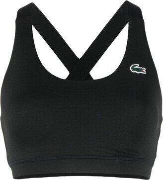 Logo-Patch Criss-Cross Sports Bra