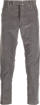 Cotton Slim-Cut Trousers-AB