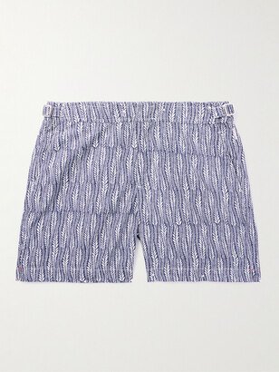 Bulldog Fern Straight-Leg Mid-Length Printed Swim Shorts