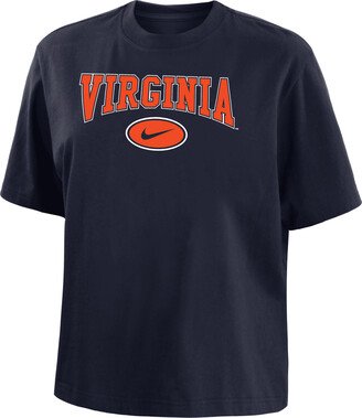 Virginia Women's College Boxy T-Shirt in Blue