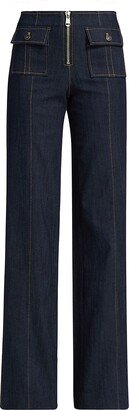 Azure High-Rise Wide-Leg Jeans