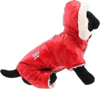 DOGGIE DESIGN Red Ruffin It Dog Snow Suit Harness (Large)