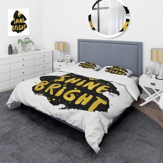 Designart 'Shine Bright' Glam Duvet Cover Set