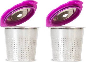 Café Flow Stainless Steel Premium Reusable Single-Serve Coffee Filter Cup - 2pk