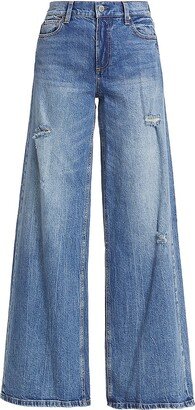 Trish High-Rise Distressed Baggy Jeans