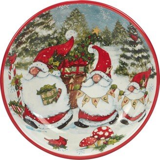 Christmas Gnomes Serving/Pasta Bowl 13 x 3, 128 oz, Multicolor