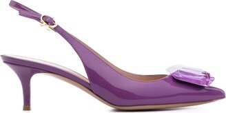 Jaipur 85mm slingback leather pumps