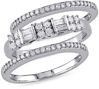 10K 0.36 Ct. Tw. Diamond 3Pc Anniversary Band Set