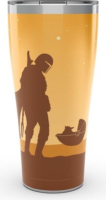 Star Wars - The Mandalorian - Desert Triple Walled Insulated Tumbler Travel Cup Keeps Drinks Cold & Hot, 30oz Legacy, Stainless Steel