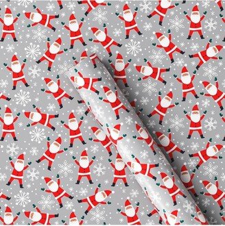 50 sq ft Santa Christmas Gift Wrap Gray - Wondershop™