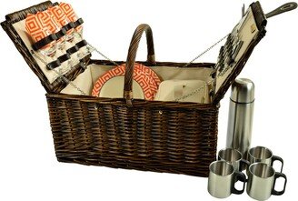 Buckingham Willow Picnic Basket with Coffee Set - Service for 2