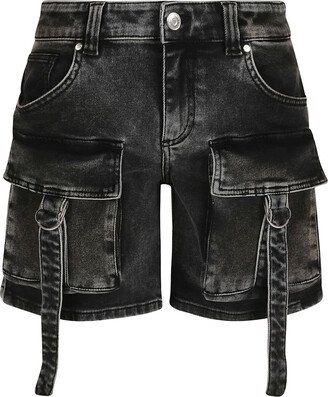 Denim Cargo Shorts-AB