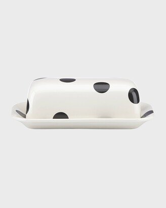 Deco Dot Covered Butter Dish