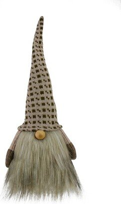 Northlight 13 Beige Long Haired Sitting Gnome Christmas Figure