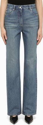 Blue cotton flared jeans