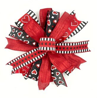 Decorative Valentine's Bow, Bow For Wreaths Or Signs Lanterns, Wreath Embellishments & Accessory