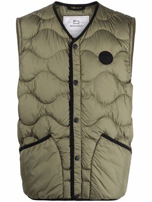 Quilted Logo-Patch Gilet