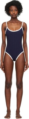 Navy Printed Swimsuit