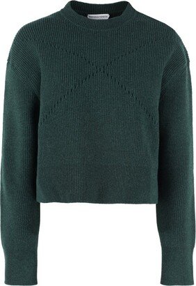 Ribbed-Knit Crewneck Sweater-AA