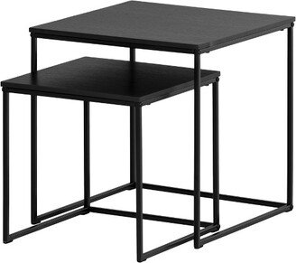 Set of 2 Slendel Nesting Tables Black Oak