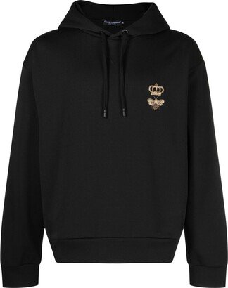 Embroidered-Logo Pullover Hoodie