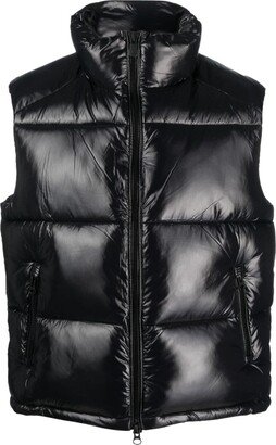 High-Shine Finish Padded Gilet