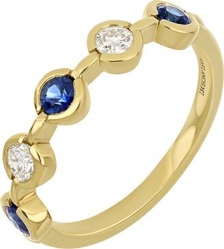 El Mar Diamond & Sapphire Circle Ring