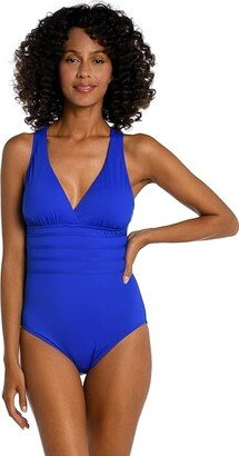 Island Goddess Multi Strap Cross-Back One-Piece (Sapphire) Women's Swimsuits One Piece